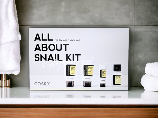 Découvrez le Coffret All About Snail de COSRX pour une peau éclatante avec un effet "glass skin" - Le secret de la Kbeauty