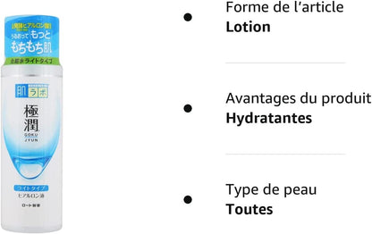 Lotion hydratante - Hada Labo Gokujyun Hyaluron Liquid Light Type - 170ml : Une formule légère pour une hydratation profonde et rapide